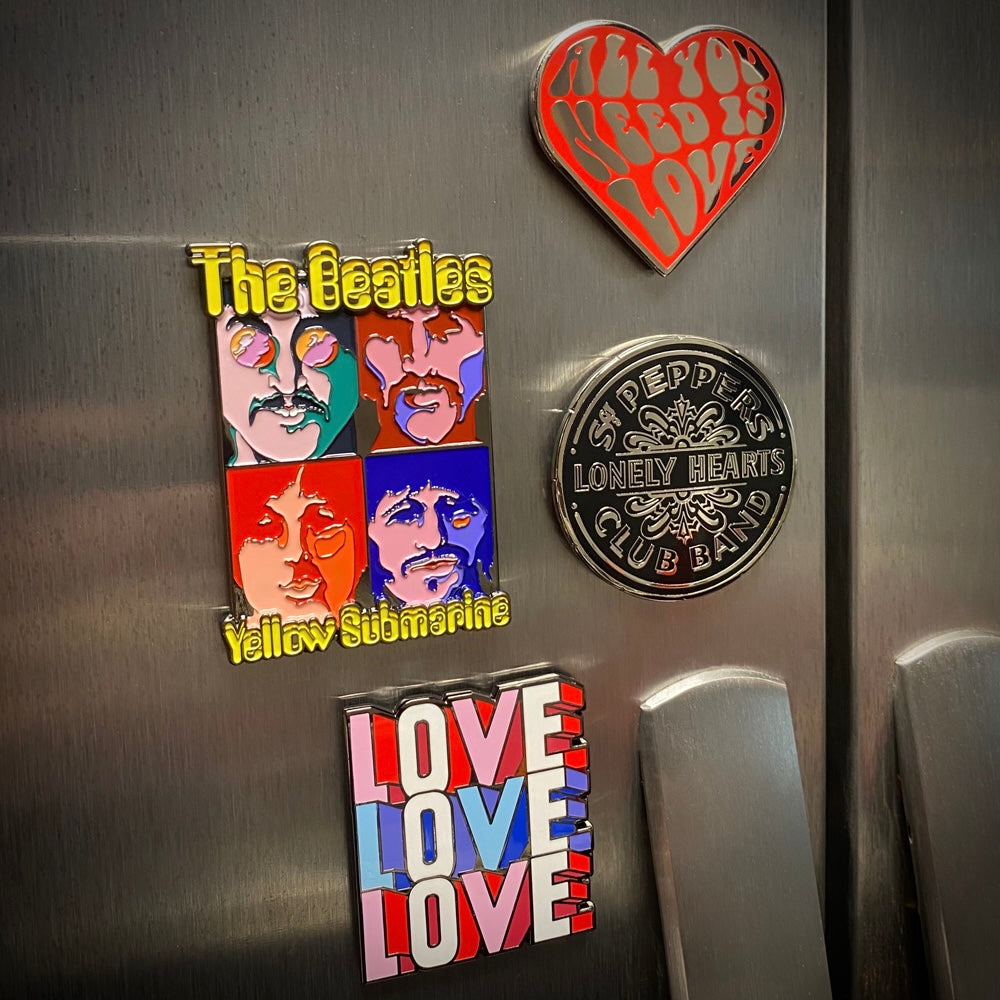 The Beatles- Yellow Submarine- Sea Of Science Portraits- Enamel Magnet